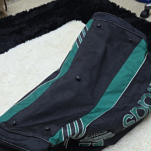 Adidas Vintage Black and Teal Sports Bag - Picture 10 of 14